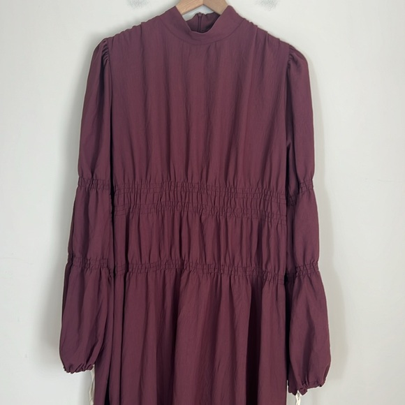 Zara Maxi Dress Long Sleeve Pottery Barn Collab Size Med / Large - Picture 3 of 12